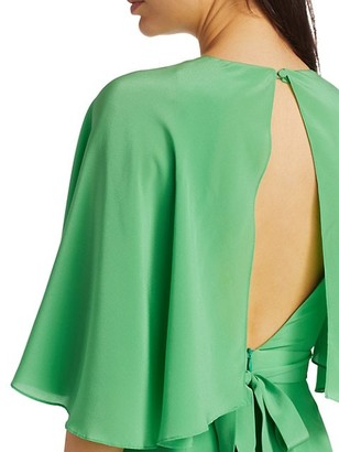 Alexis Cateline Cape-Sleeve Midi Dress