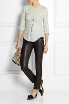 Thumbnail for your product : Isabel Marant Heather ruched silk-georgette blouse
