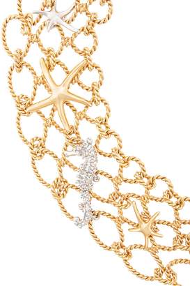 Oscar de la Renta fishnet star fish necklace