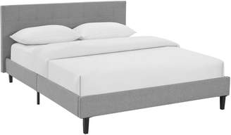 LexMod MOD-5426-LGR Linnea Fabric Bed