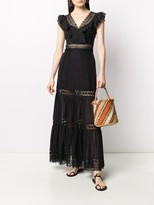 Thumbnail for your product : Charo Ruiz Ibiza Lace Trim Gown