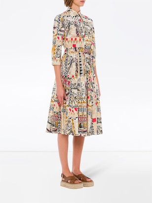 Prada Venice-print shirt dress
