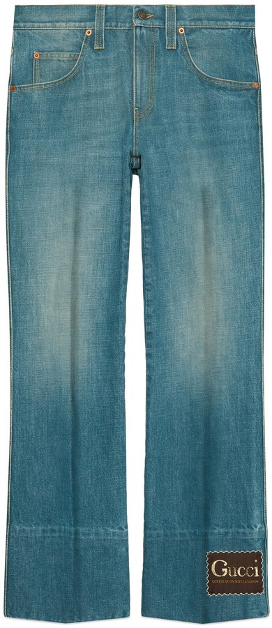 stone bleached jeans