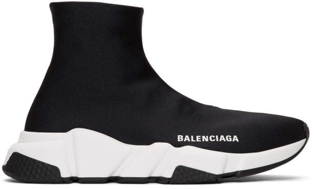 black bonded speed sneakers