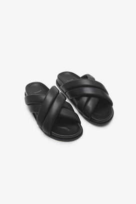 Anine Bing Lizzie Slides in Black - ShopStyle