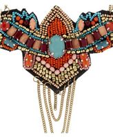 Thumbnail for your product : New Look Gold Beaded Chain Drape Bib Necklace