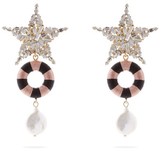 Thumbnail for your product : MaryJane Claverol Romina Crystal-embellished Star Drop Earrings - Pink Multi