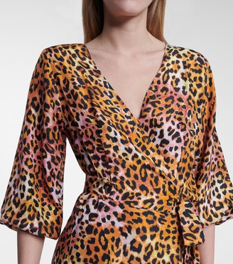 Anna Kosturova Exclusive to Mytheresa – Leopard-print silk midi dress
