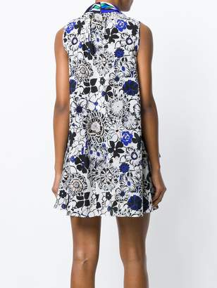 MSGM floral tiered pussy-bow dress
