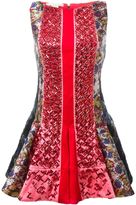 Thumbnail for your product : Antonio Berardi beaded paneled printed dress - women - Silk/Polyamide/Polyester/Spandex/Elastane - 40