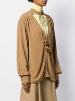 Thumbnail for your product : Victoria Beckham V-Neck Embellished Tunic Top