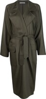 Notched Virgin-Wool Trench Coat 