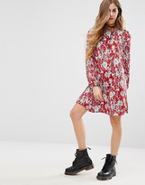 Thumbnail for your product : Reclaimed Vintage Open Back Swing Dress In Sparse Floral Print