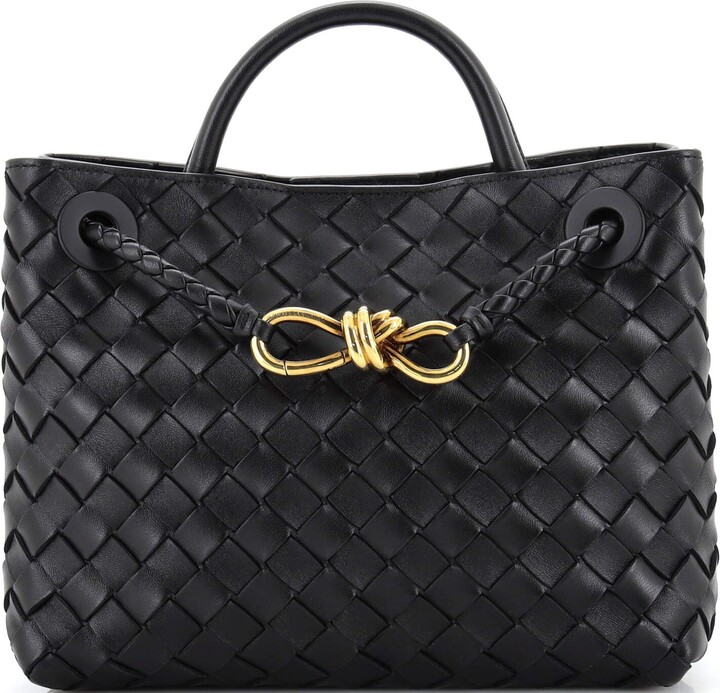 Black Andiamo medium Intrecciato-leather handbag
