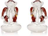 Thumbnail for your product : Jan Leslie Men's Moving-Monkey Cufflinks - Silver