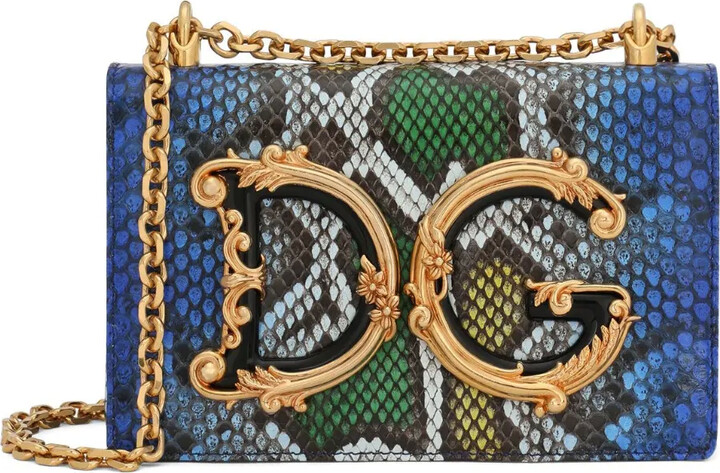 DG Girls python-effect crossbody bag