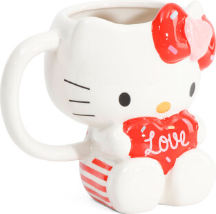 TJMAXX Hello Kitty Holding Heart Ceramic 3D Sculpted Mug - ShopStyle