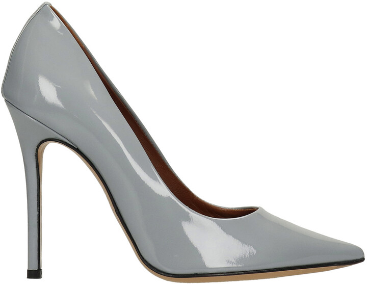 patent grey heels