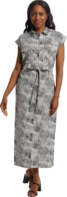 Barbour Romy Maxi Dress Women's Dress Monochrome Print : 8, Cotton