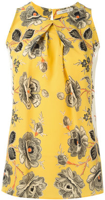 Etro Floral print pleated top - women - Silk - 48