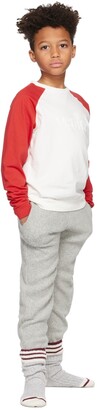 ERL Kids White & Red Cotton Knit Sweater