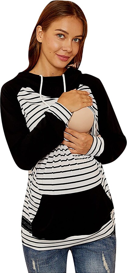 VJGOAL Ladies Sweatshirt Womens Maternity Hoodie Sweatershirt Breastfeeding Nursing Jumper Tops 