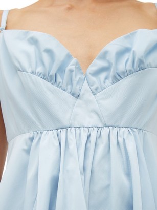 Simone Rocha Ruffled Taffeta Midi Dress - Blue
