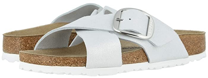 birkenstock siena big buckle white