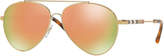 Thumbnail for your product : Burberry Aviator Sunglasses with Check Temples