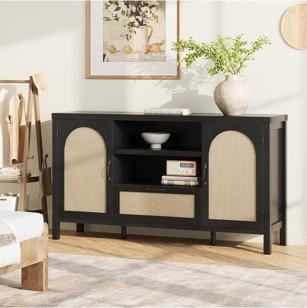 WARMTOBABY MDFPBSideboardModernWoodenSideboardLivingRoomStorageBuffetCabinetContemporaryDiningRoomFurniture