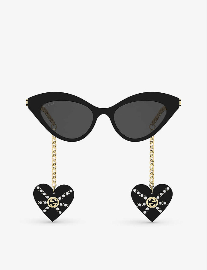 Gucci Heart Sunglasses | Shop The Largest Collection | ShopStyle