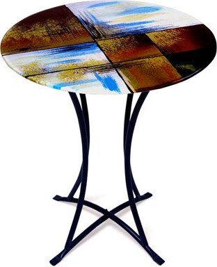Jasmine Art Glass End Table