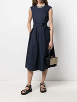 Thumbnail for your product : Fay Box-Pleat Sleveless Midi Dress