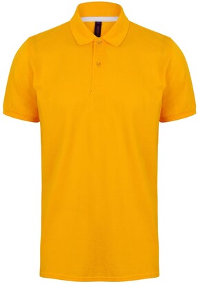 Henbury Henbury Mens Modern Fit Cotton Pique Polo Shirt (Gold)