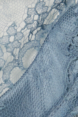 Hera cutout satin-trimmed Leavers lace soft-cup bra
