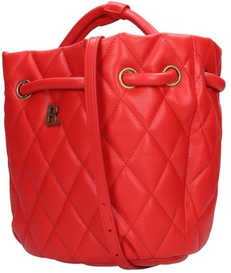 Balenciaga Touch Bucket Hand Bag In Red Leather