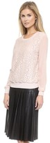 Thumbnail for your product : Vince Lace Overlay Blouse