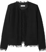IRO - Shavani Frayed Cotton-blend Bouclé Jacket - Black