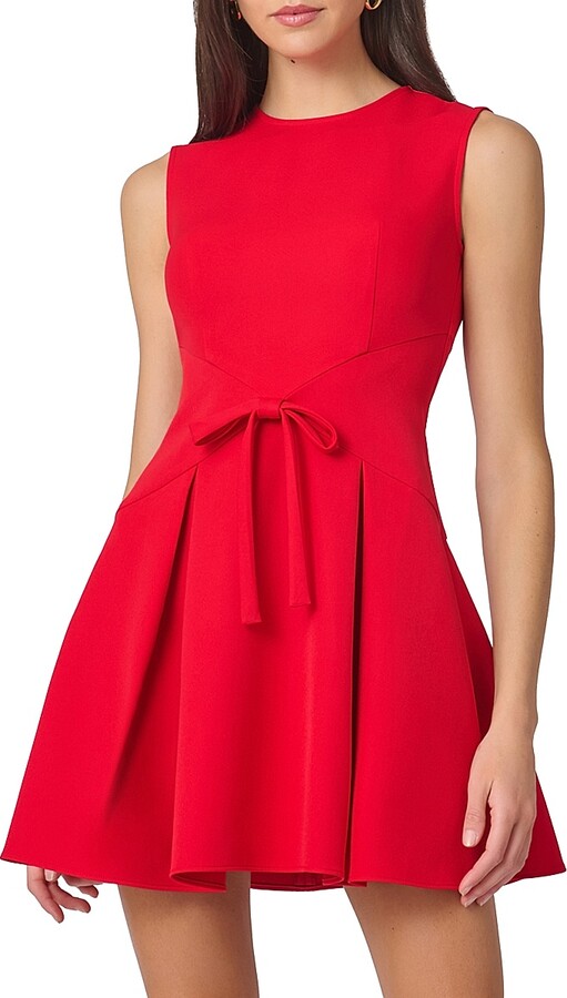 Shoshanna Women's Hattie Crepe Minidress - Cherry - Size 0