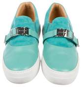 Thumbnail for your product : Buscemi Leather Slip-On 40MM Padlock Sneakers