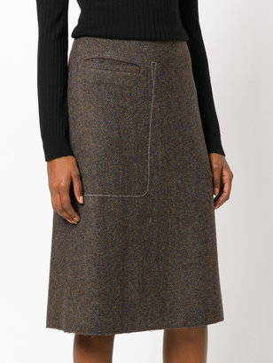 Maison Margiela stitch pocket a-line skirt
