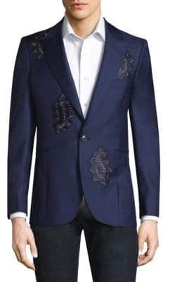 Paul Smith Paisley Button-Front Wool Jacket