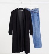 Thumbnail for your product : Noisy May Petite longline cardigan in black
