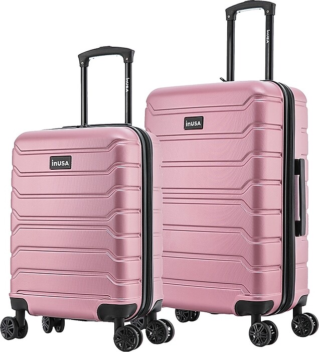 InUSA Trend 2-Piece Hardside Spinner Luggage Set, TSA Checkpoint Friendly, Rose Gold (IUTRE0SM-ROS)