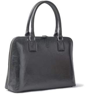 Maxwell Scott Bags - Luxury Italian Leather Women's Work Tote Bag Fiorella Night Black