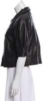Thumbnail for your product : Theory Leather Crop Jacket
