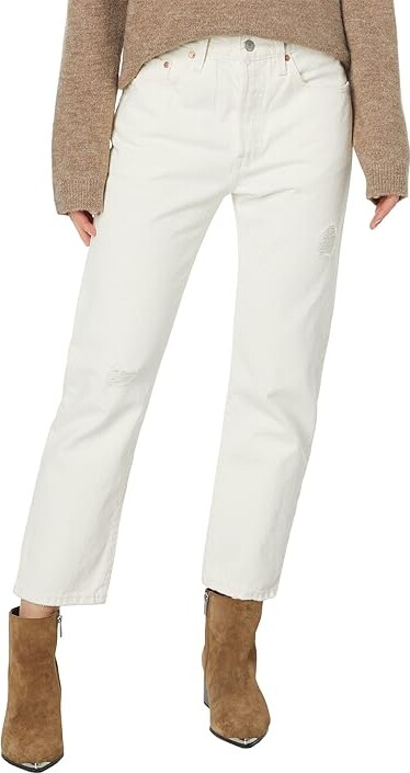 Levi's(r) Premium Premium 501 Crop Women's Jeans Ecru Booper : 25 26, Denim/Cotton