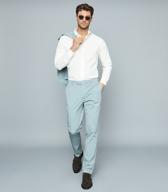 Reiss World - Cotton-blend Slim-fit Blazer in Light Blue