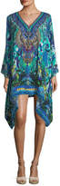 Thumbnail for your product : Camilla V-Neck Long-Sleeve Embellished Silk Kaftan, One Size
