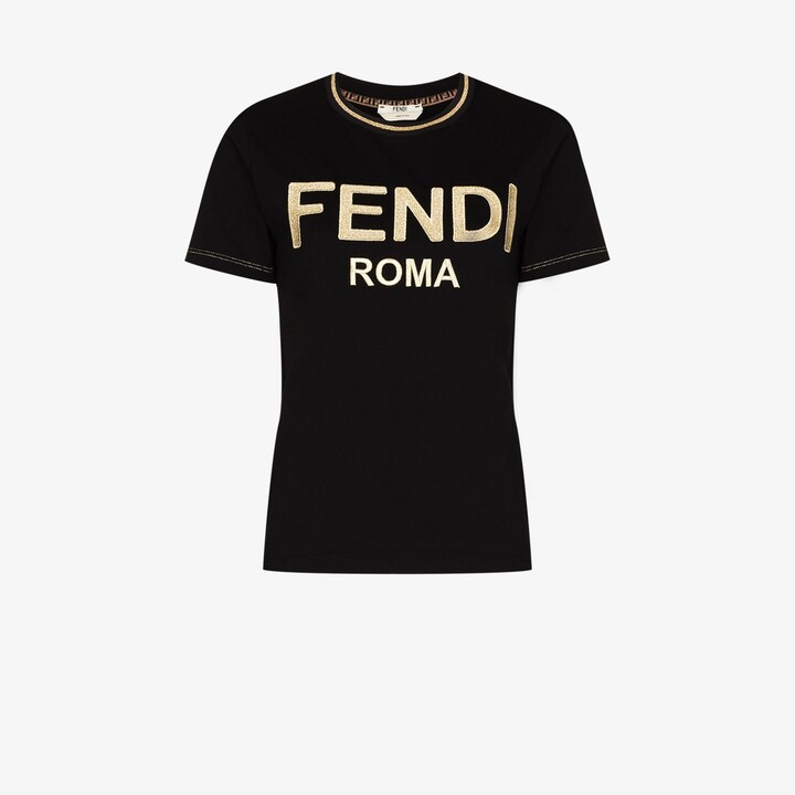 Fendi embroidered logo T-shirt - ShopStyle